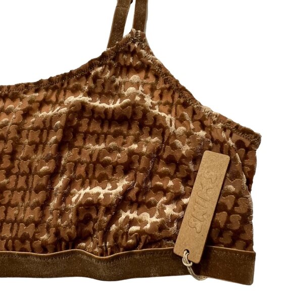 SKIMS Velvet Logo Scoop Bralette Chai Womens XL - Picture 5 of 10